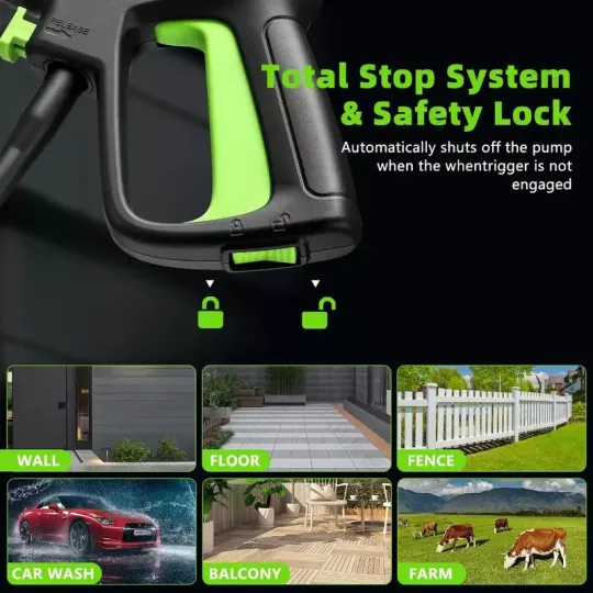 Lavadora de Alta Presión Eléctrica 4800 PSI 3.2 GPM con 4 Puntas Diferentes, Máquina de Limpieza de Alta Potencia de 1800W para Coches, Patios y Limpieza de Pisos