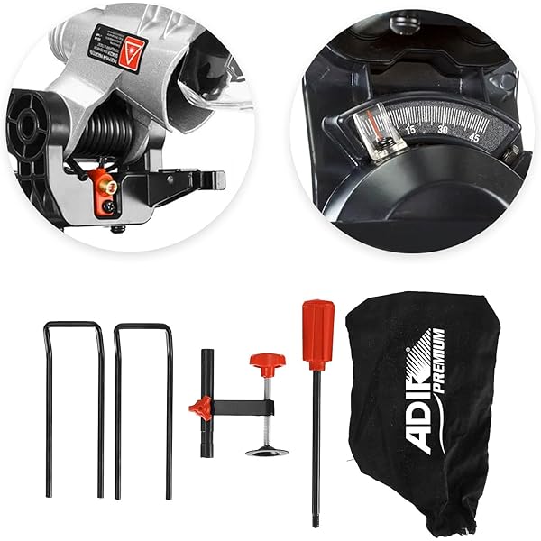 Premium Sierra De Inglete Telescopica 10'' Con Laser Negro 11566