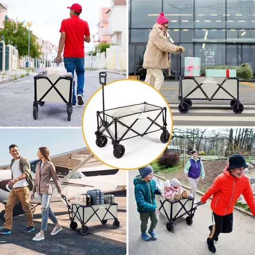 Carro De La Compra Plegable Multifuncional Con Mesa 3 En 1