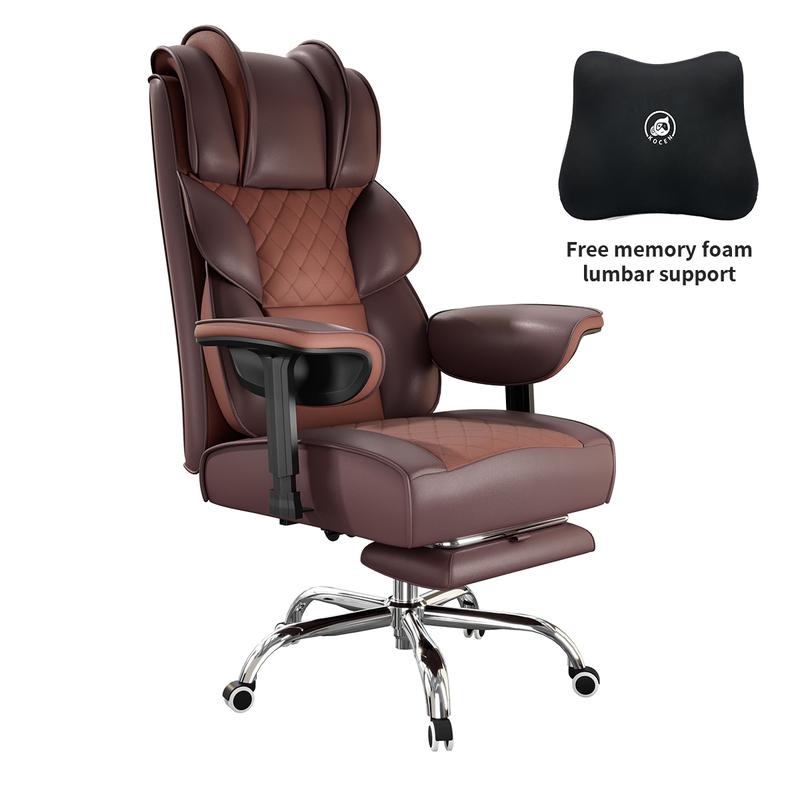 [Oferta relámpago de hoy] Silla de oficina grande y alta, silla de escritorio con reposabrazos suaves y ajustables, silla ergonómica para juegos con respaldo alto y soporte lumbar, sillas ejecutivas para computadora con reposapiés KC-5184