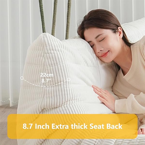 Sofá de tres plazas, sofá de piso de tamaño doble sin brazos de mediados de siglo, sillón de piso de pana suave de primera calidad, sillón decorativo de espuma para sala de estar, dormitorio (lima)