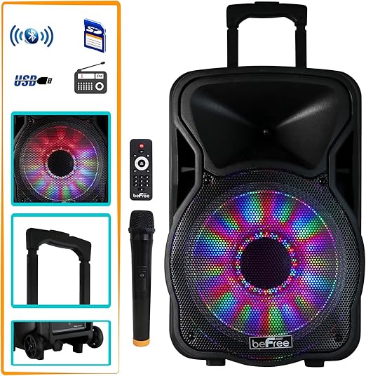 Altavoz portátil portátil de 12 Pulgadas y 2500 W con Luces iluminadoras
