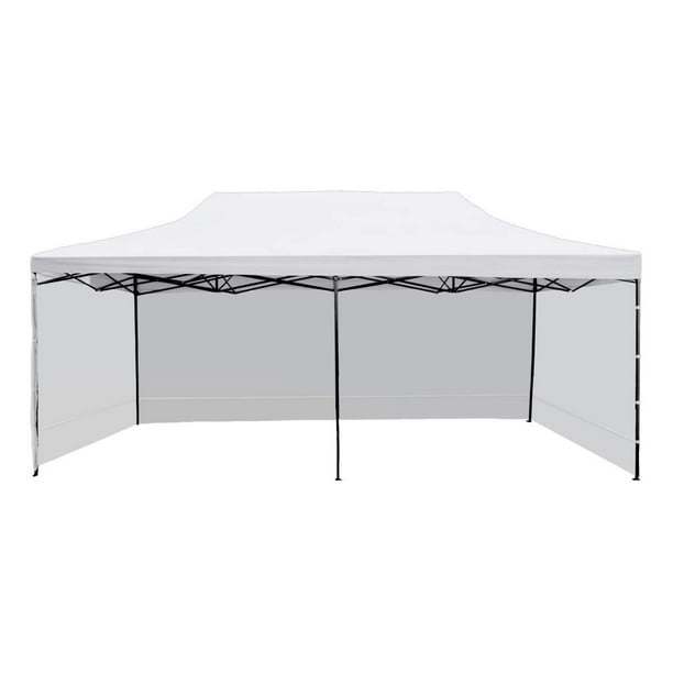 Carpa Pared 6 x 3 Metros Toldo Lona Impermeable Plegable para Jardin Color Blanco