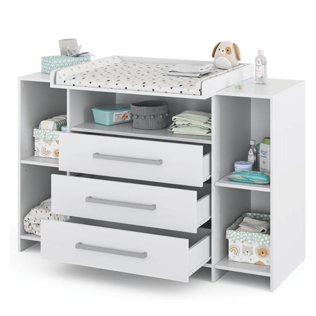 Comoda Cambiador de Bebe Premium Armado Blanco Muebles