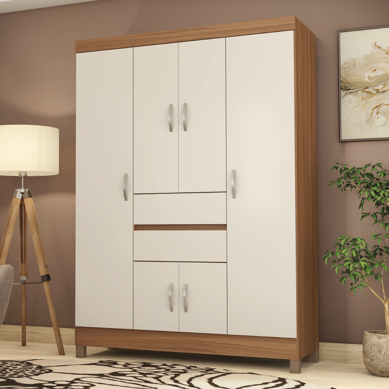 Ropero  6 Puertas 2 Cajones