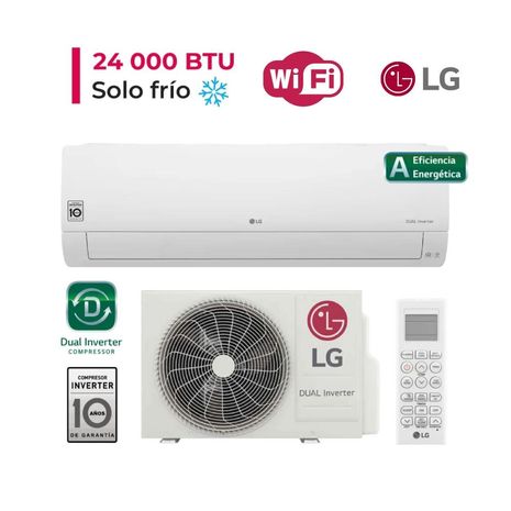 Aire Acondicionado LG Split De 24,000 BTU/h Inverter Frío Solo con Wifi