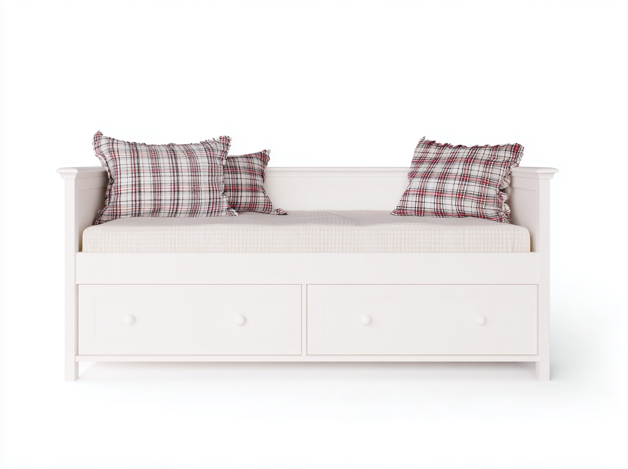 Divano letto-legno-tessuto-198x88x89 cm-bianco-design classico- Loftmynest