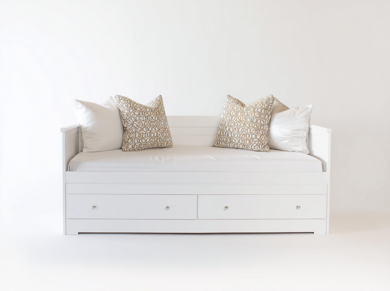 Divano letto-legno-tessuto-201x91x90 cm-bianco-design classico- Loftmynest