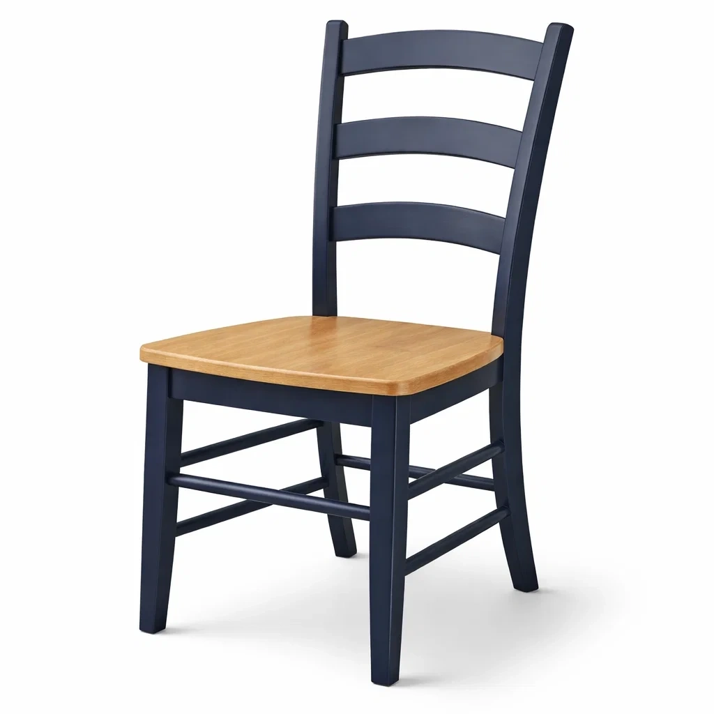 Sedia da Pranzo Moderna in Legno Blu e Rovere-AlloyAbode