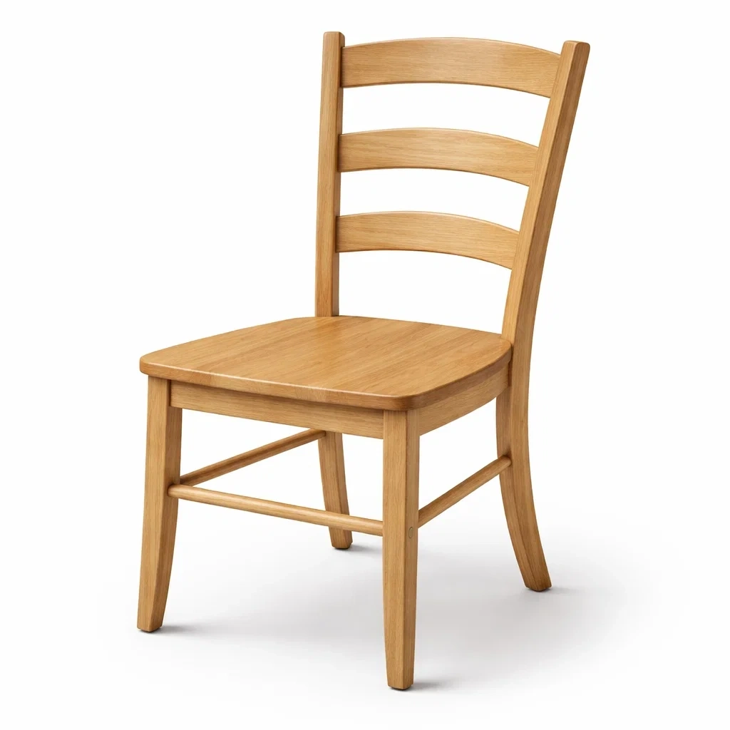 Sedia da Pranzo in Legno Naturale Massello-AlloyAbode