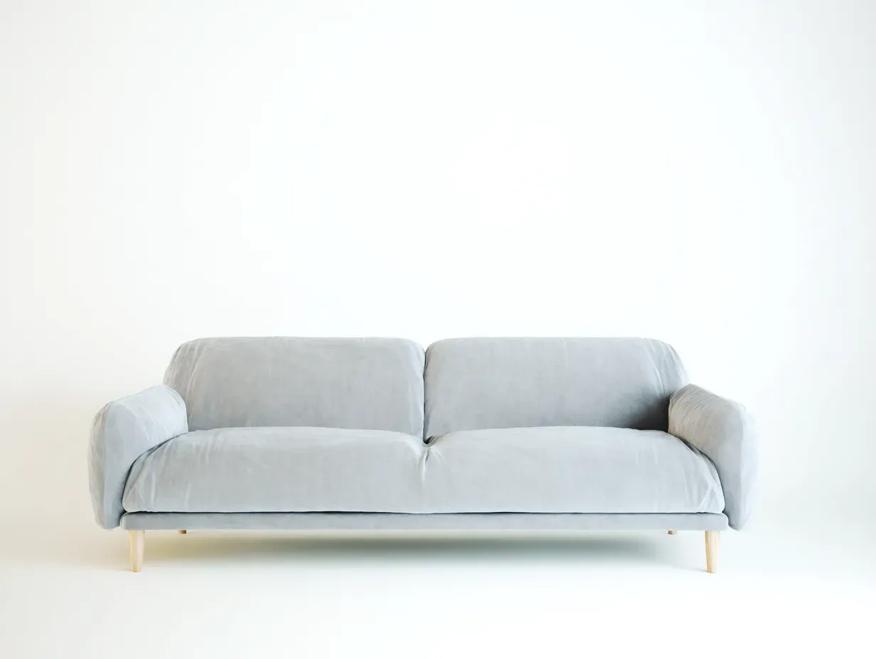 Canapé 2 places - Tissu - 184x100x84 cm - Gris clair - Style moderne-Casagohome