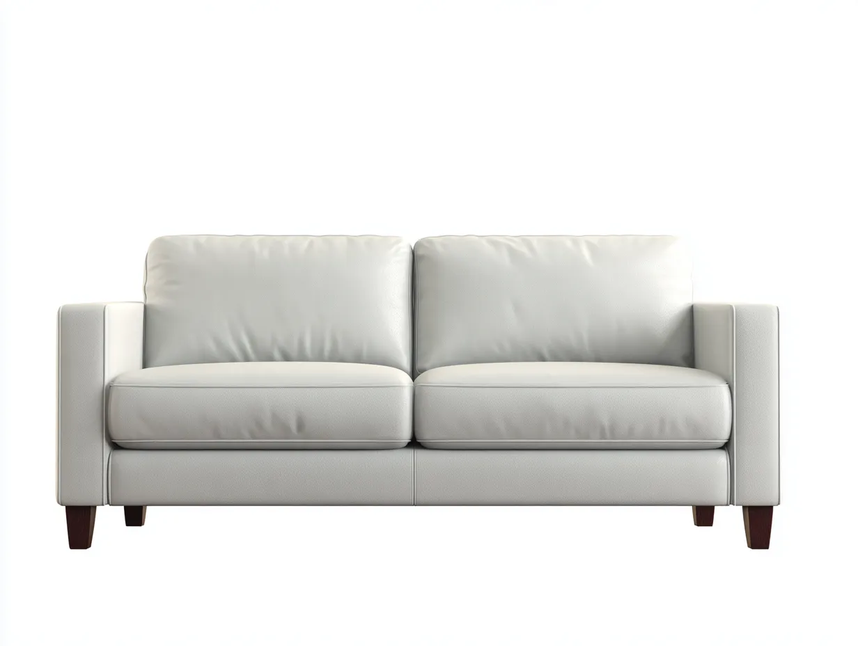 Canapé 2 places - Similicuir - 178x97x88 cm - Blanc - Style minimaliste-Casagohome