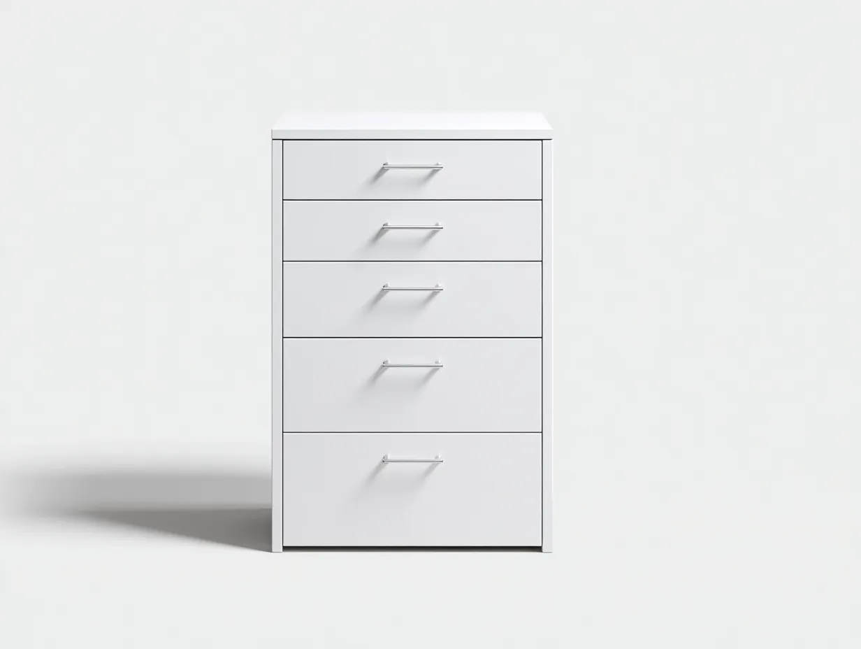 Commode - Bois - 60x40x110 cm - Blanc - Style moderne-Casagohome