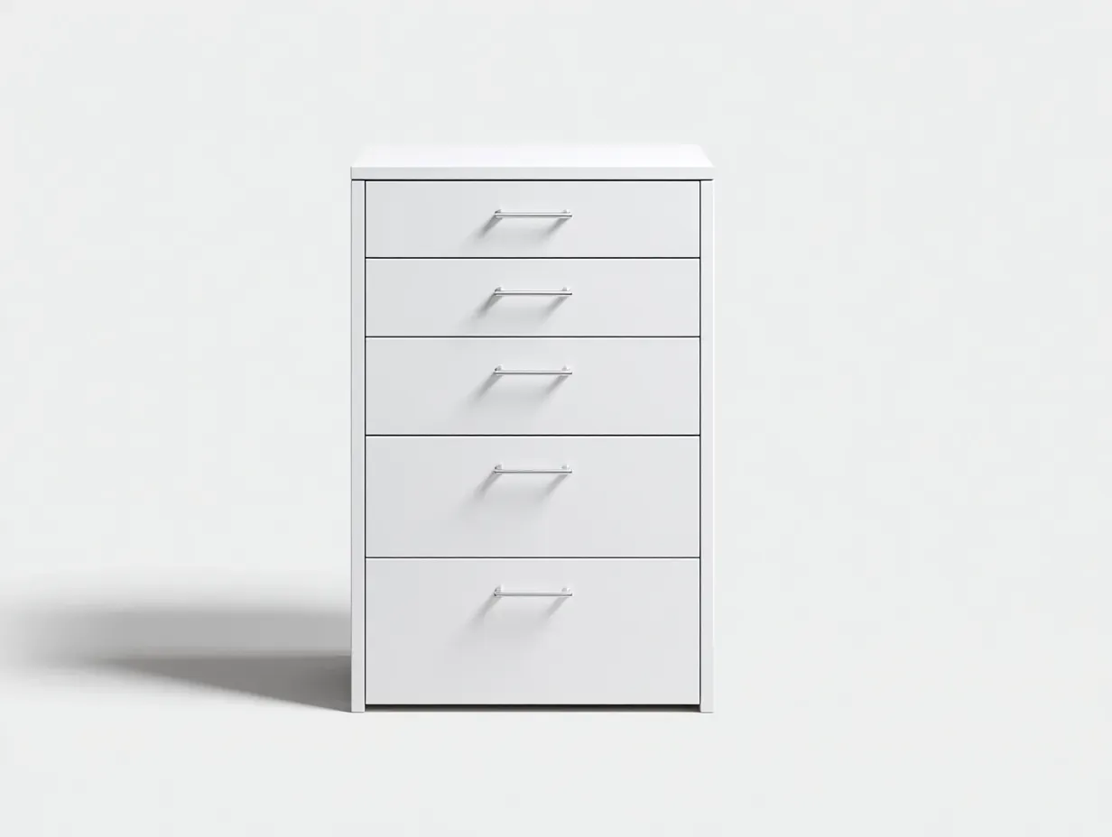 Commode - Bois - 60x40x110 cm - Blanc - Style moderne-Casagohome