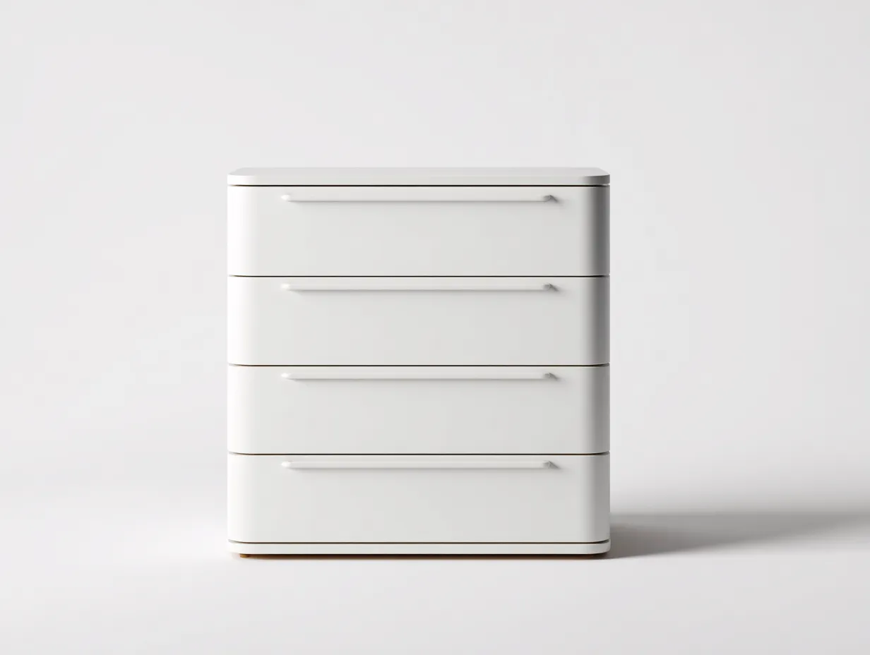 Commode - Bois - 68x42x88 cm - Blanc - Style contemporain-Casagohome