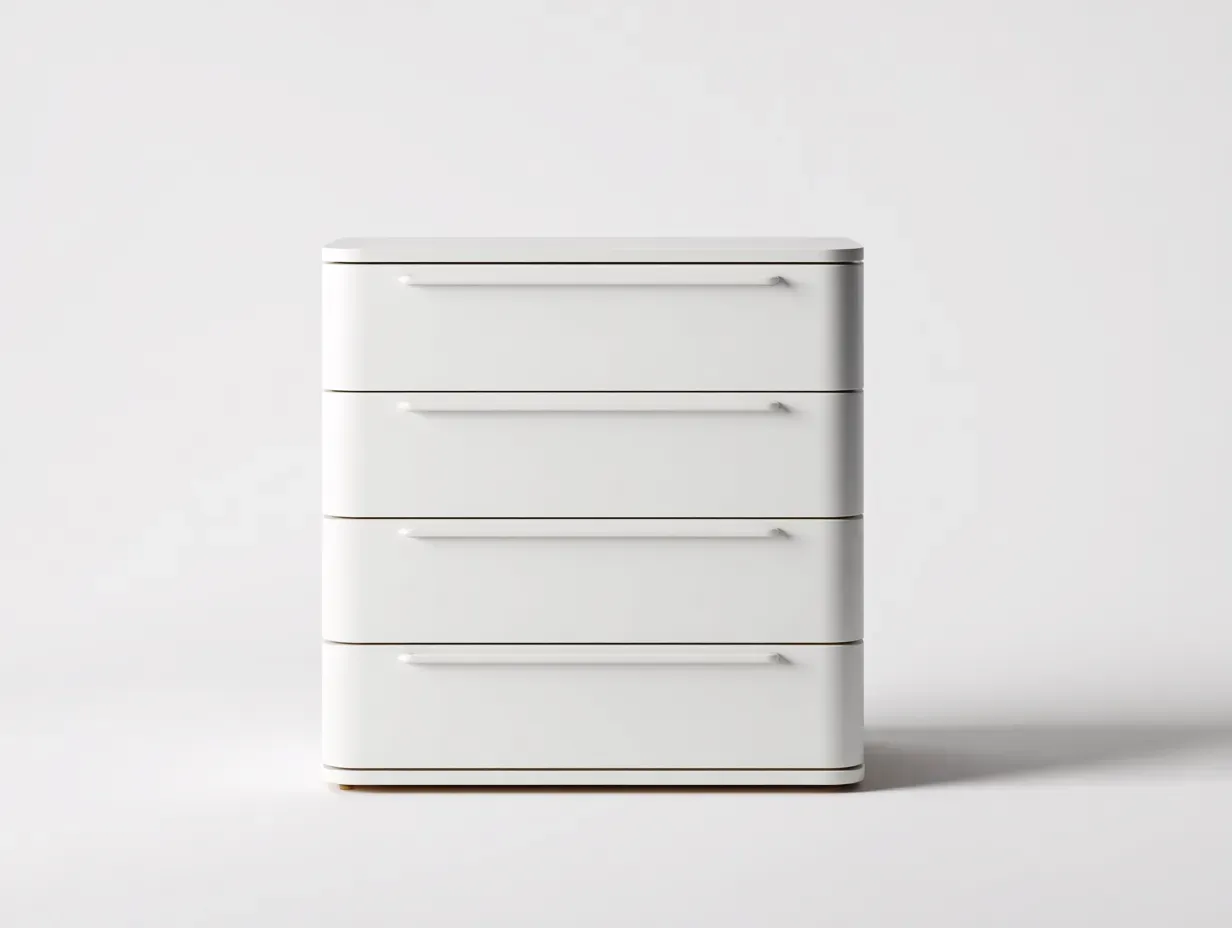 Commode - Bois - 68x42x88 cm - Blanc - Style contemporain-Casagohome