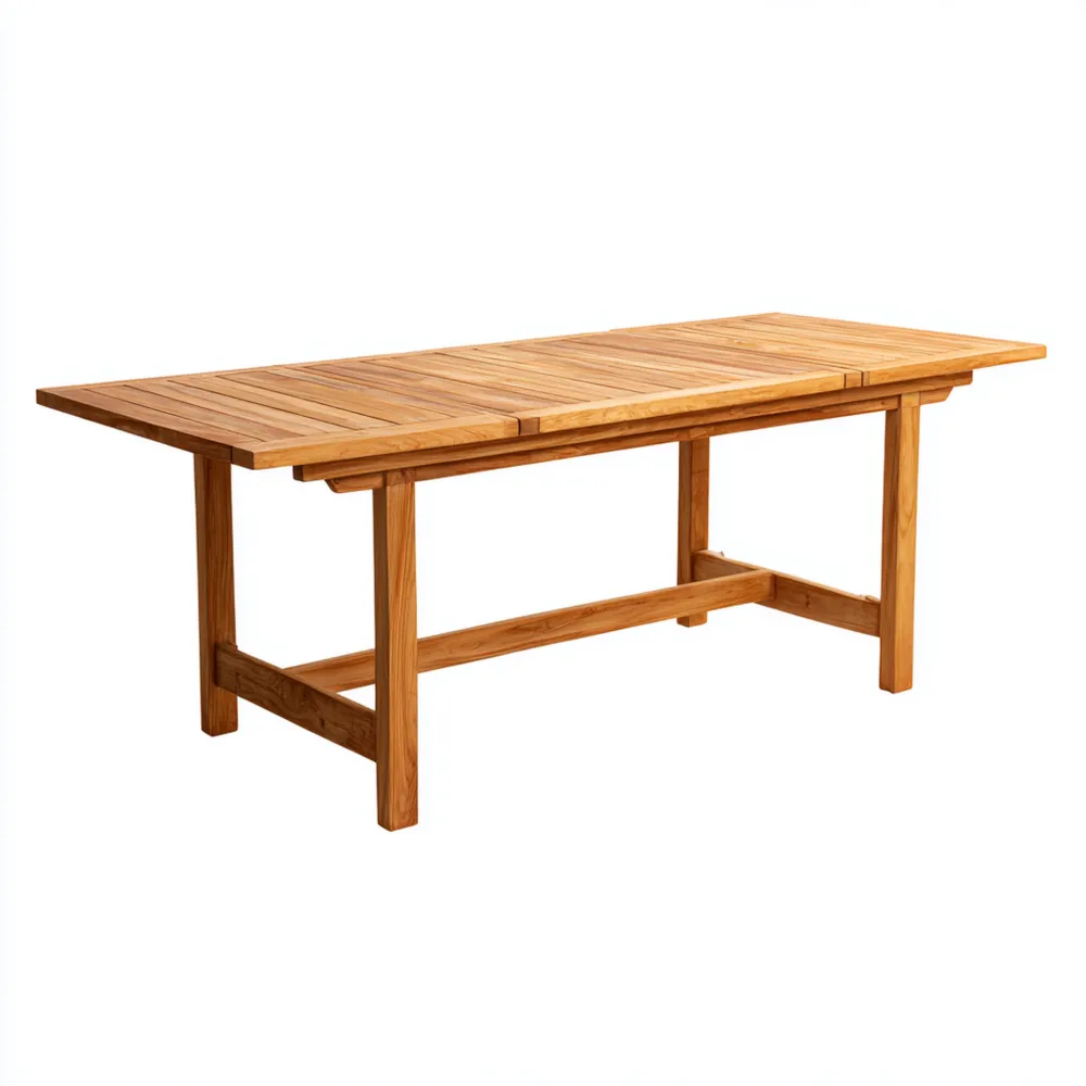 Table à manger extensible en bois 180x90x75 cm - Chêne - Design classique