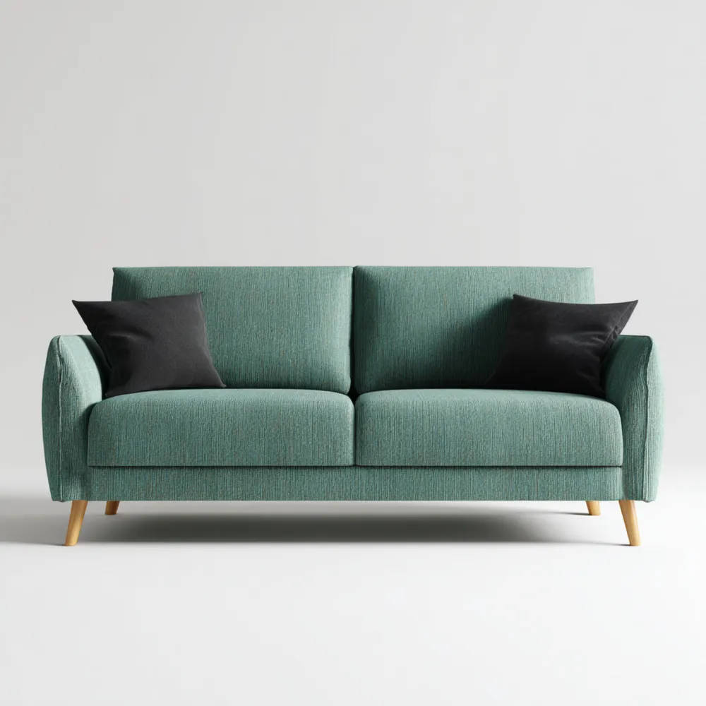 Divano Due Posti 150x85x90 cm in Tessuto – Verde