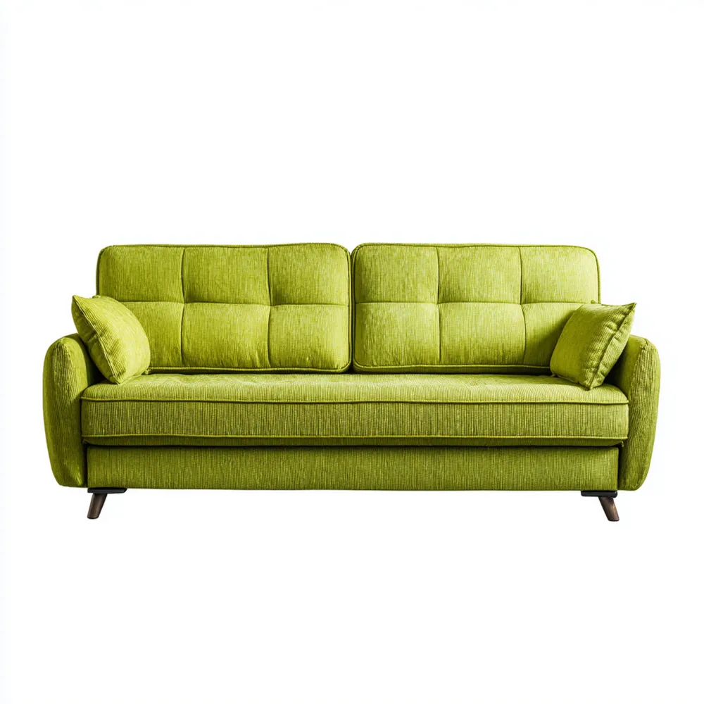 Divano due posti tessuto 150x85x90 cm - Verde - Design moderno
