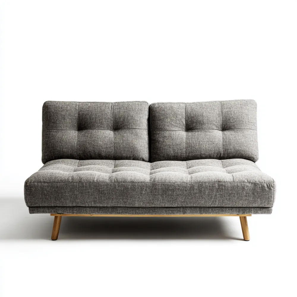 Divano due posti in tessuto 150x85x90 cm - Grigio - Design Moderno