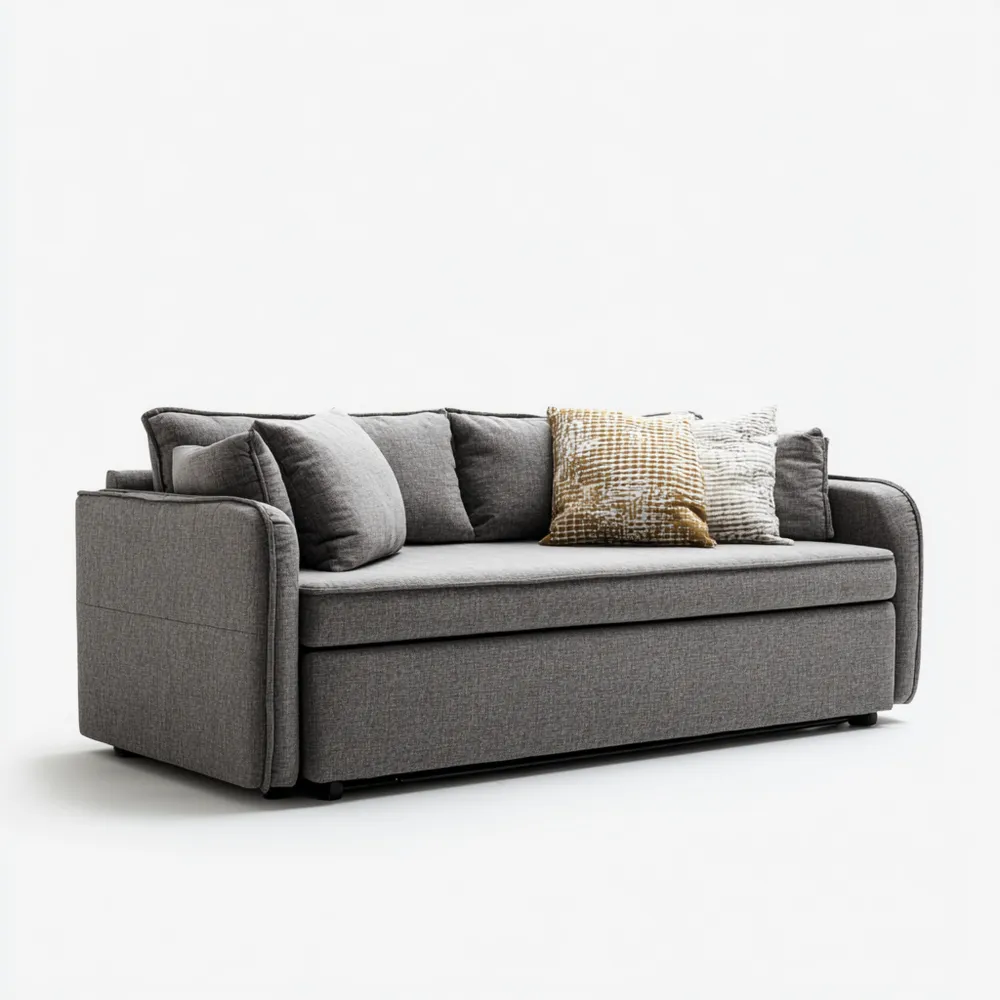 Divano a due posti 190x90x85 cm in Tessuto – Grigio Contemporaneo