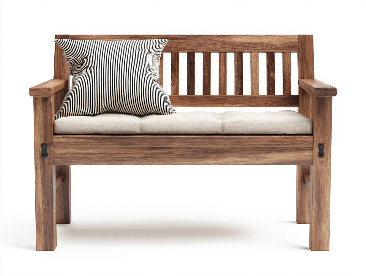 Panche da giardino - legno - 125x60x85 cm - marrone naturale - stile rustico-Nestgolab