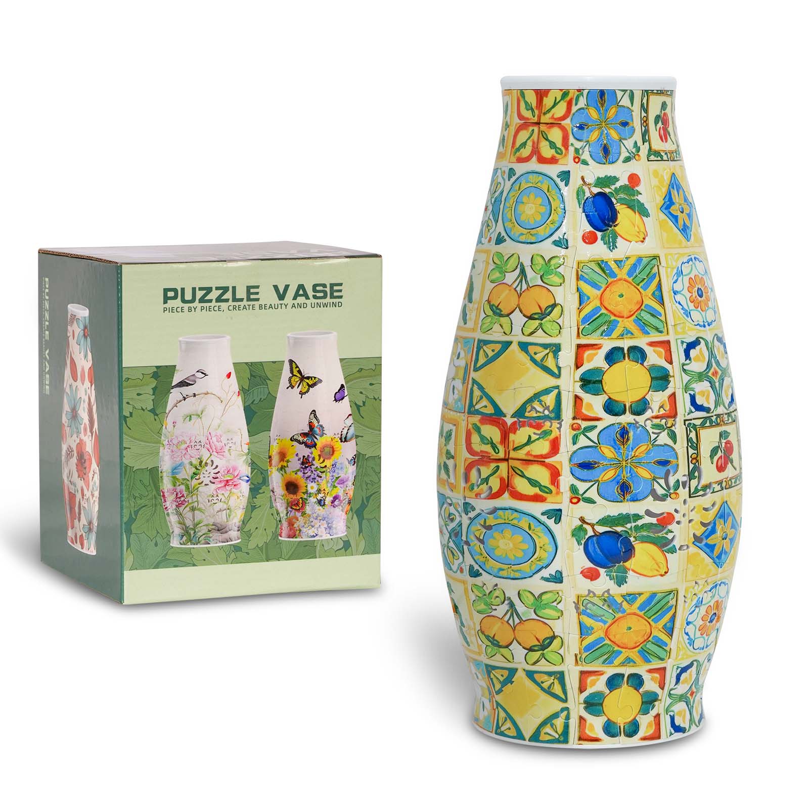3D Geometric Lighted Puzzle Vase - (152 pieces)💡