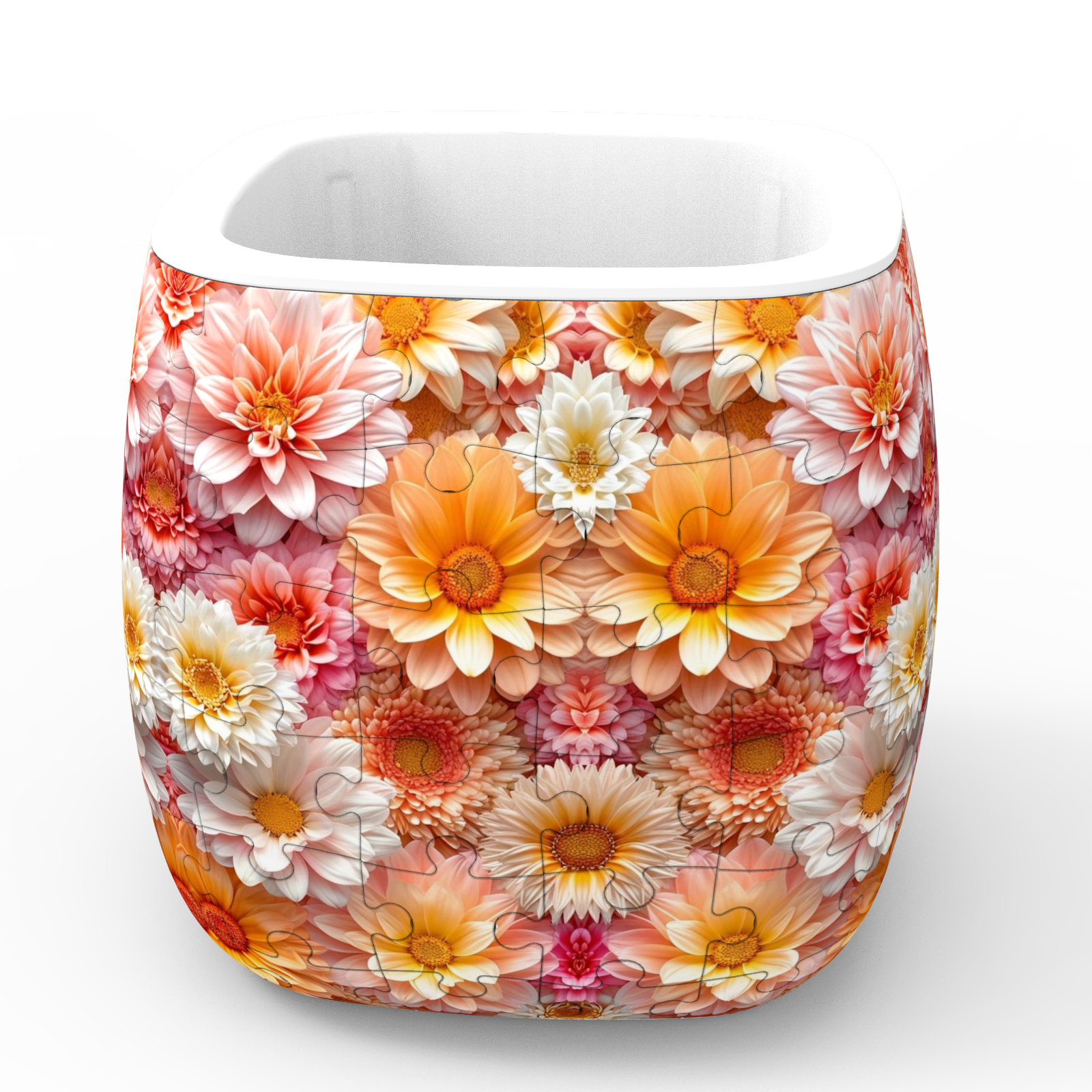 3D Dahlia Series Flower Pot Puzzle - ( 96 Piece )