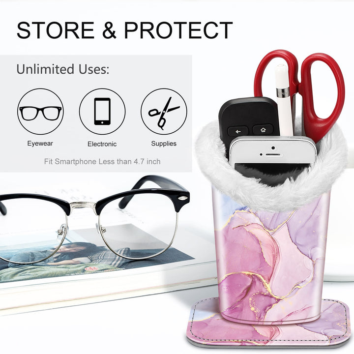 Flocked-Lined Eyeglass Stand (with Magnetic Base)