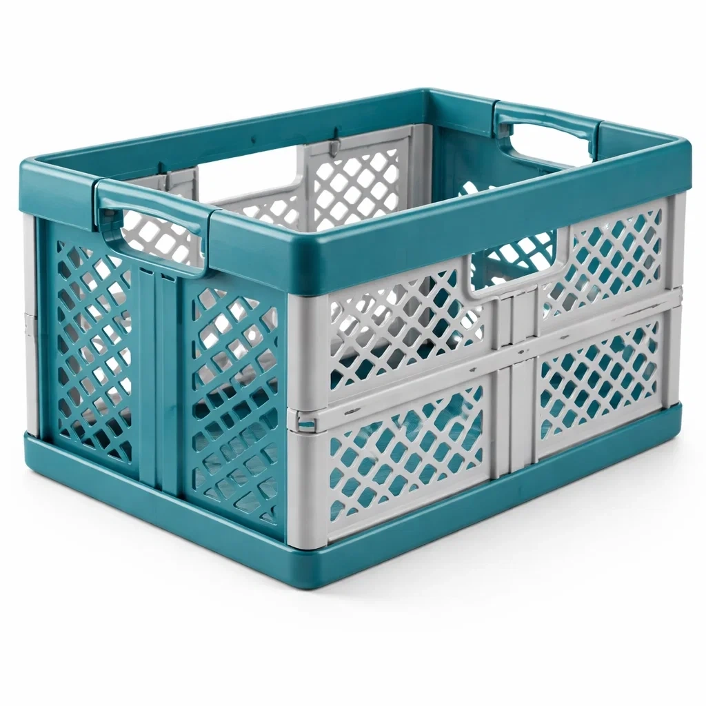 Caja Organizadora Plegable de Plastico Verde Azulado-QuartzQuarters.com
