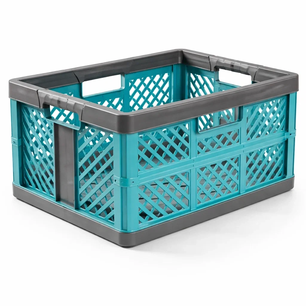 Caja de Almacenamiento Plegable de Plastico Azul Turquesa-QuartzQuarters.com