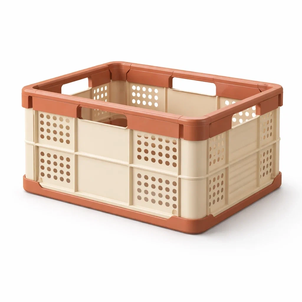Caja de Almacenamiento Plegable Beige y Marron-QuartzQuarters.com