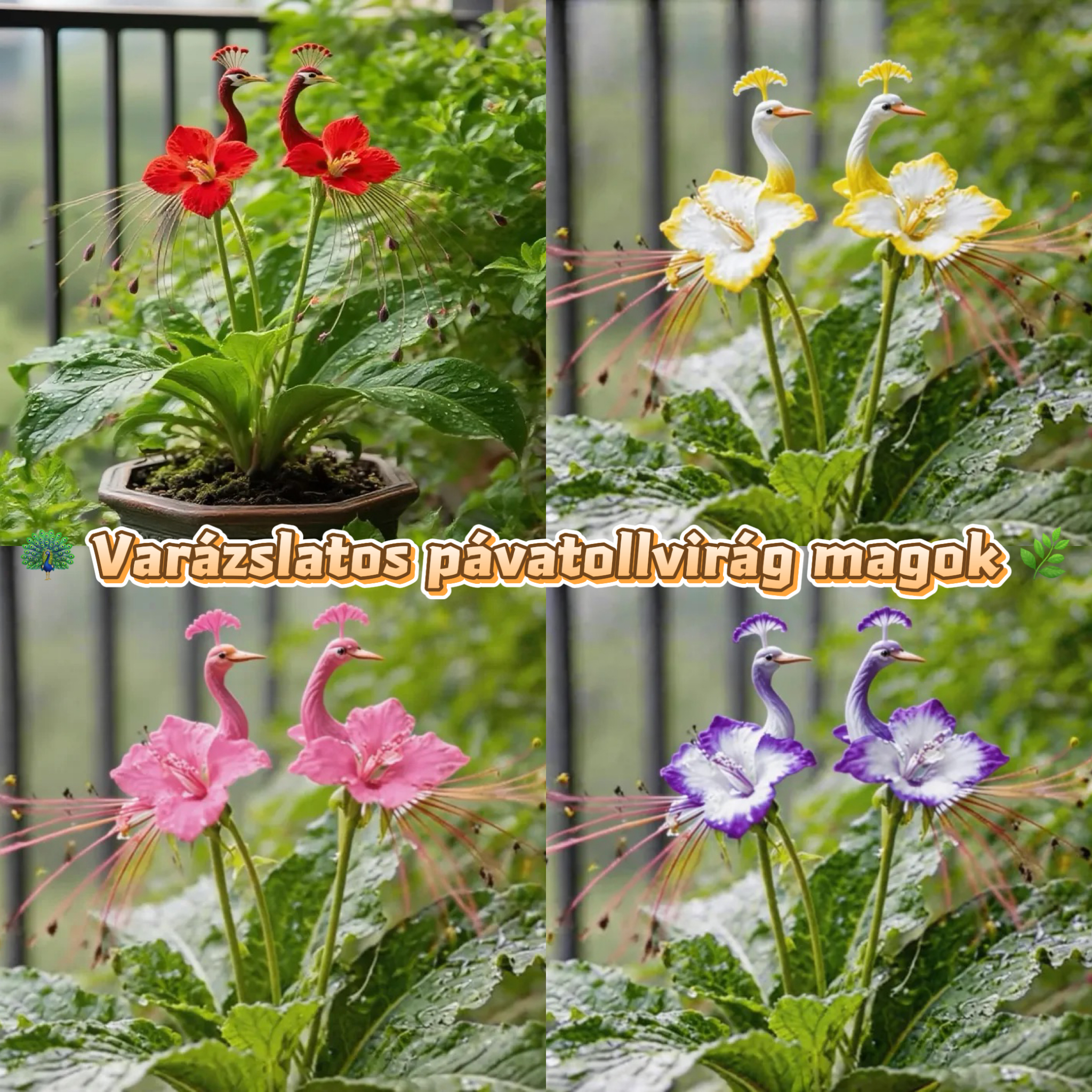 🦚 Ritka páva virágmagok – könnyű termesztés, káprázatos színek! 🌿
