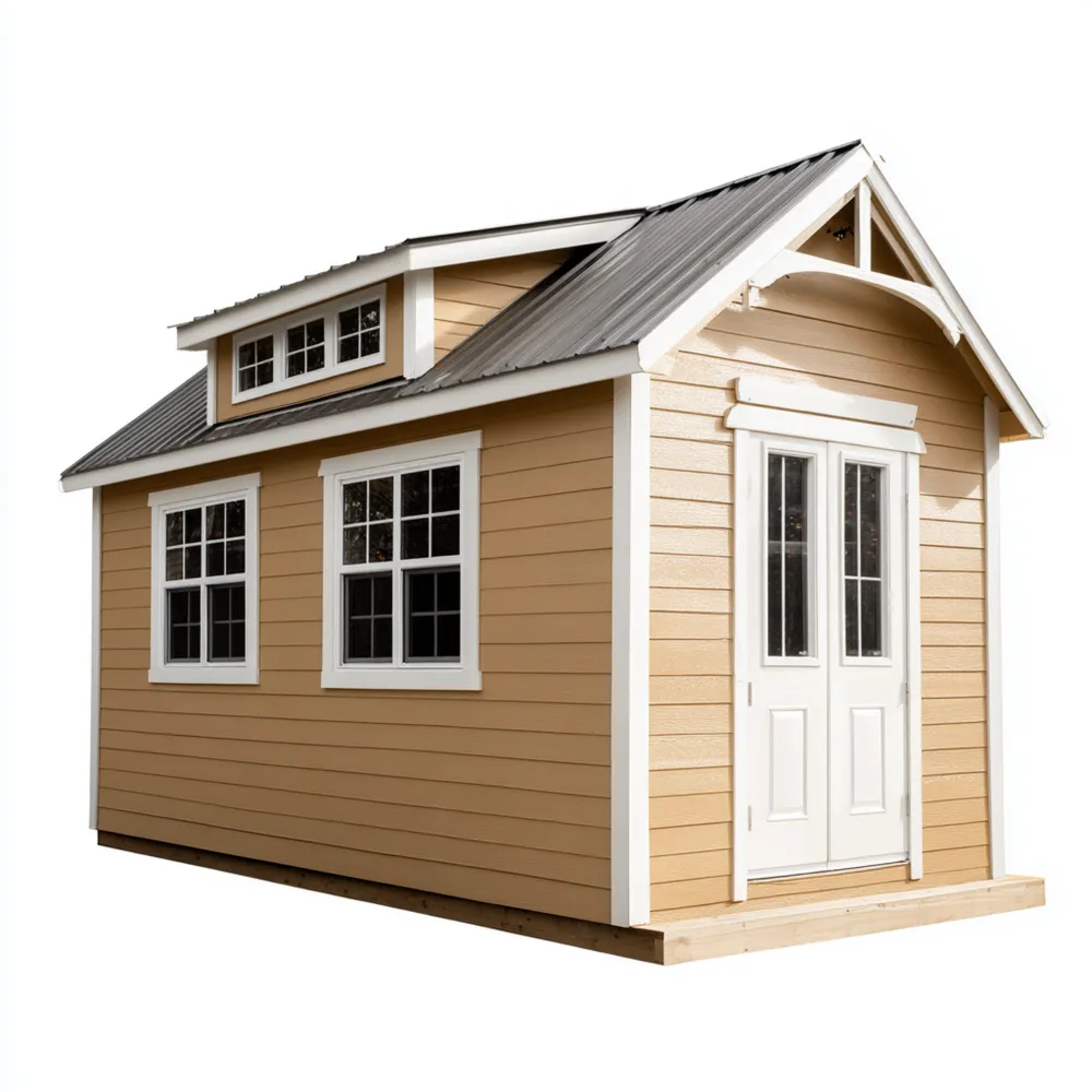 Casetta da giardino in legno 350x280x320 cm - Beige - Design classico