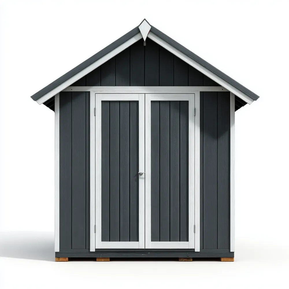 Casetta da giardino in legno 200x150x210 cm – Grigio – Design Classico