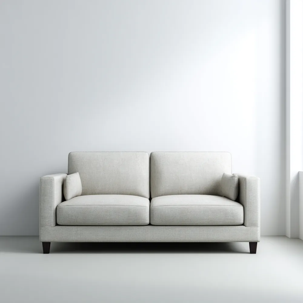 Divano due posti in tessuto 180x90x85 cm - Grigio chiaro