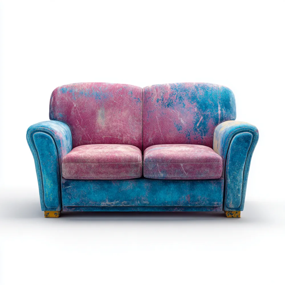 Divano due posti Velluto Multicolore 150x85x90 cm - Design Eclettico