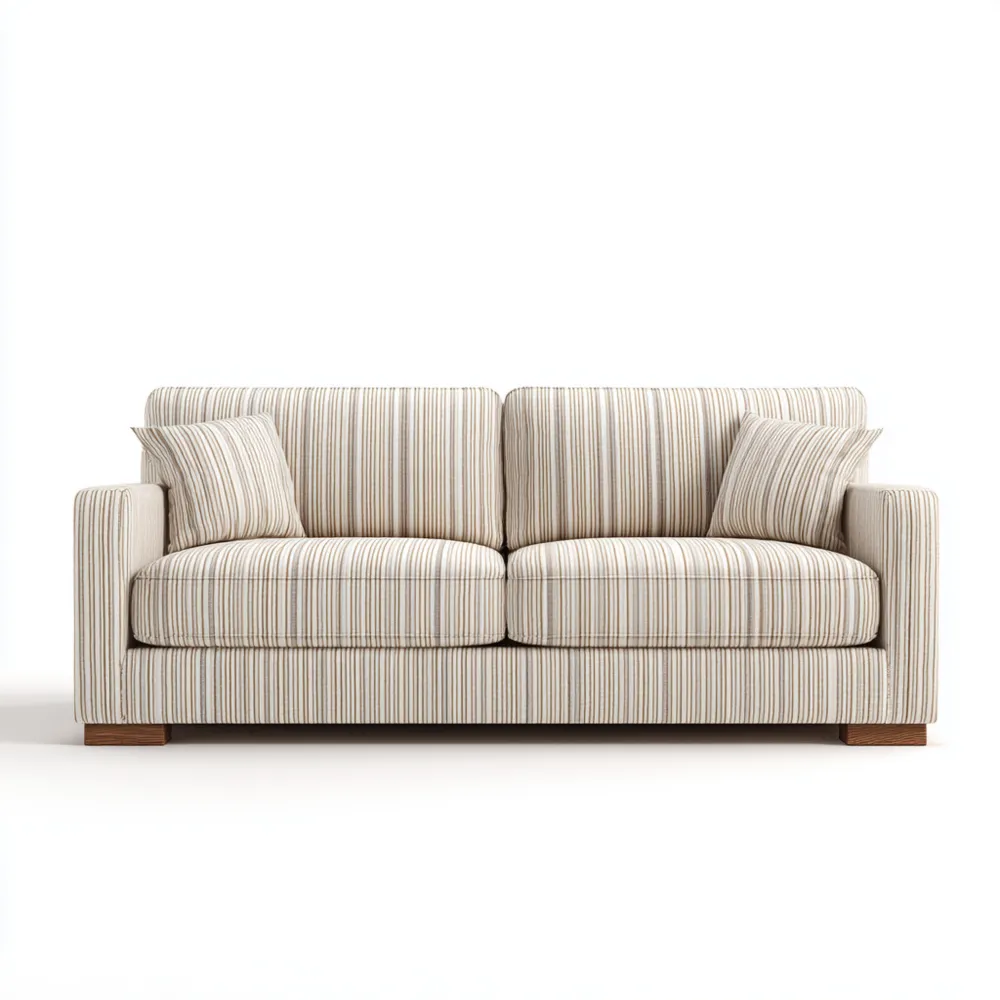 Divano due posti tessuto rigato 200x90x85 cm - Design moderno