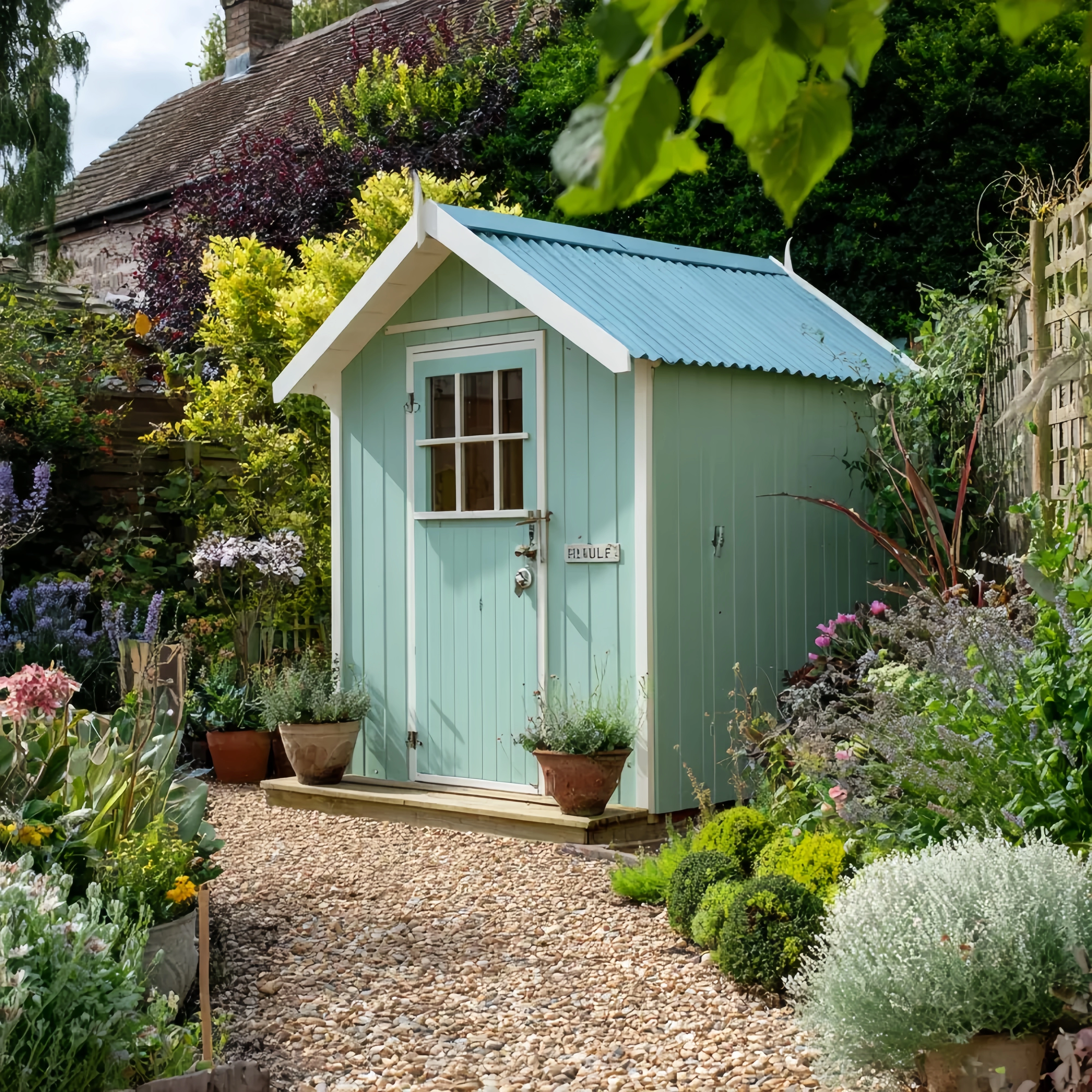 Gartengerätehaus Holz 200x150x210 cm – Mintgrün – Klassisches Design