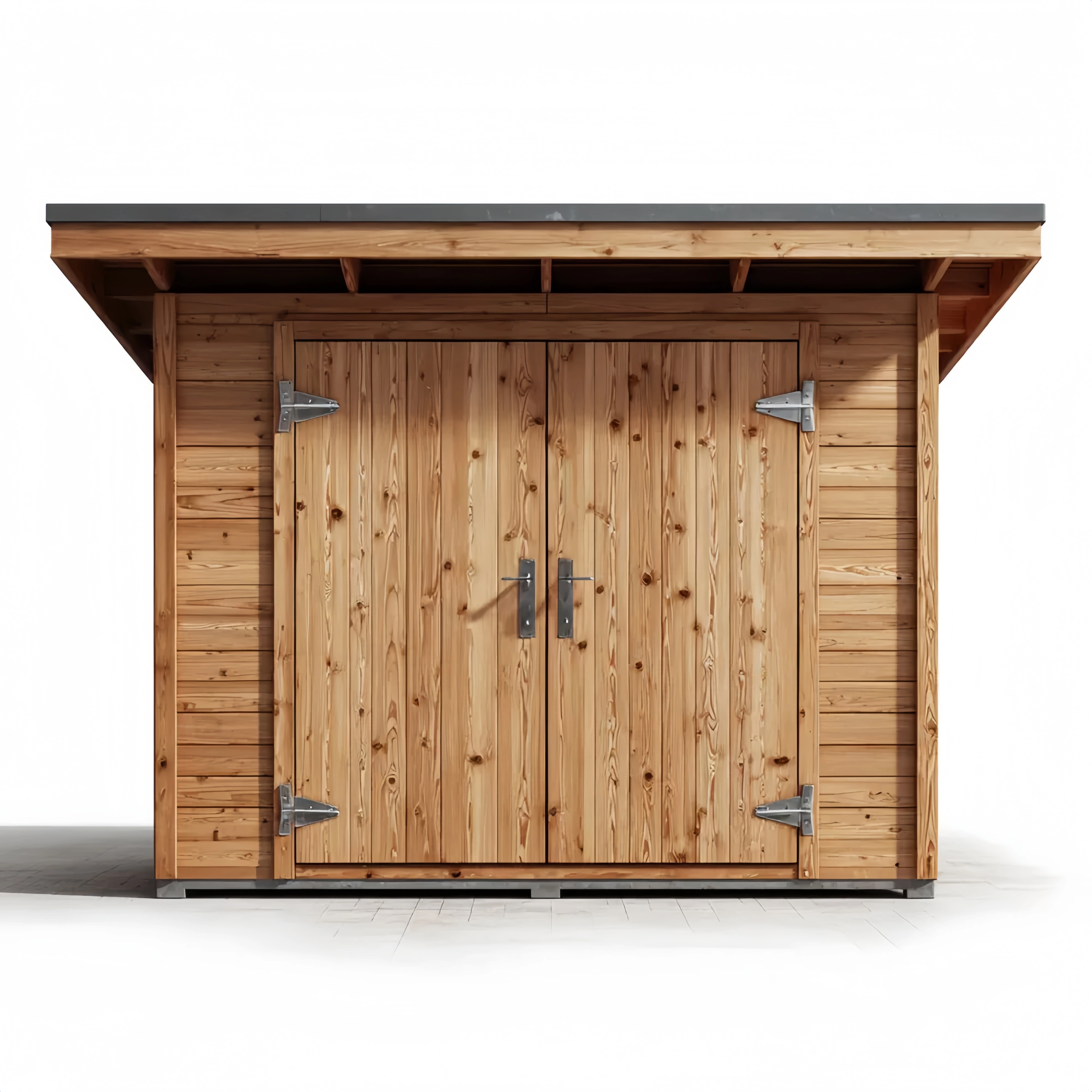 Gartenschuppen Holz 250x200x220 cm – Natur – Flachdach