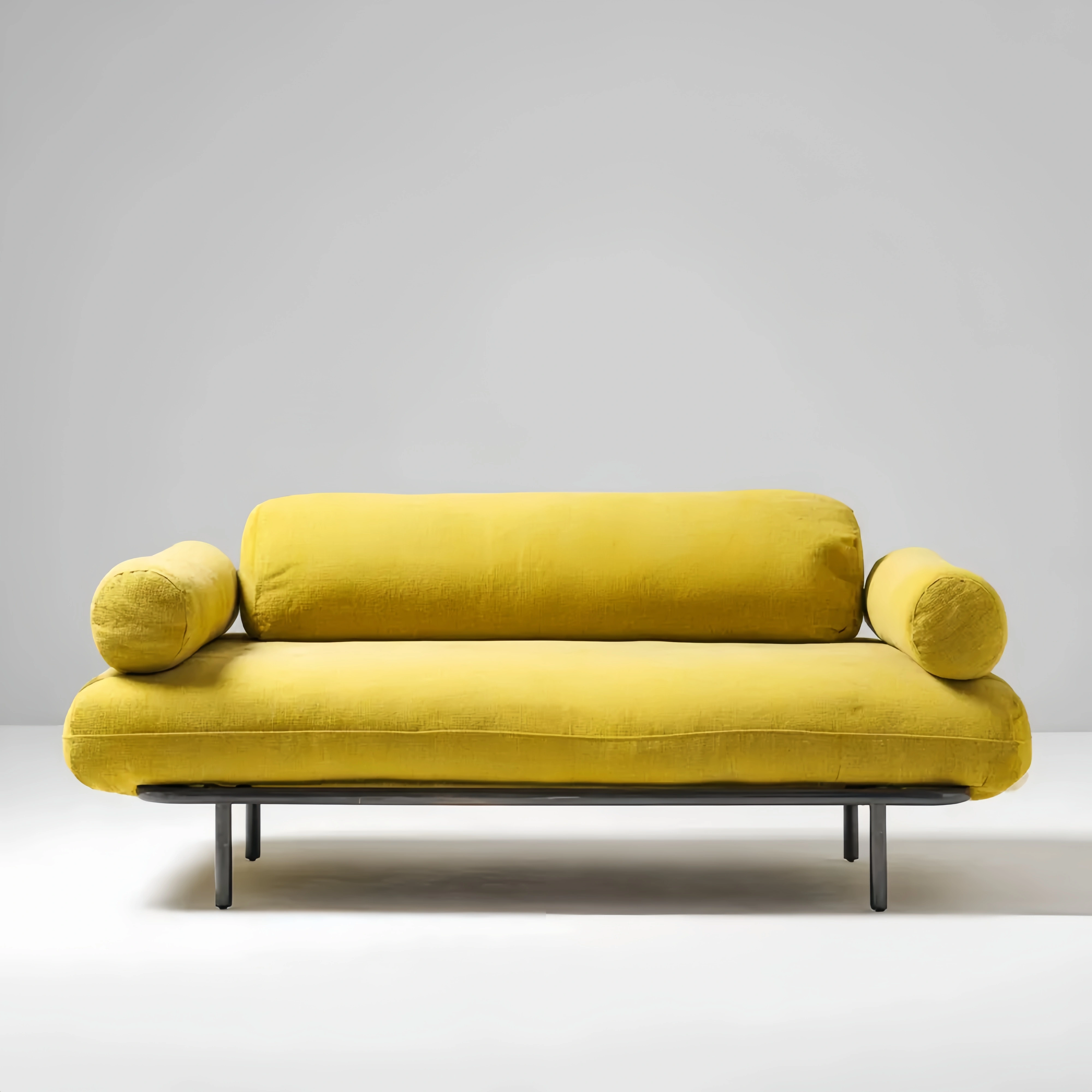 2-Sitzer-Sofa Stoff 150x85x70 cm – Gelb – Modernes Design