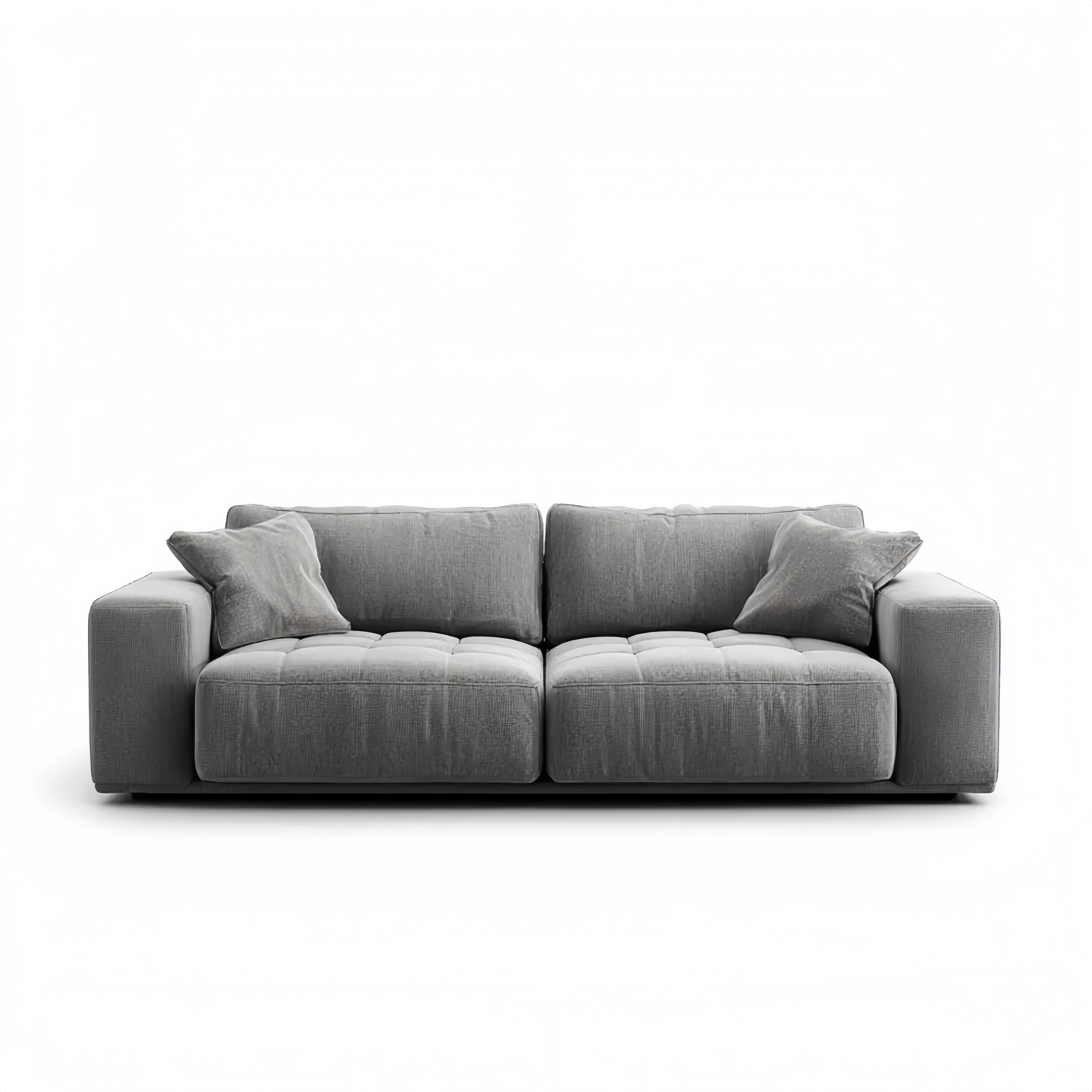 2-Sitzer-Sofa Stoffpolsterung 220x95x85 cm – Hellgrau – Modernes Design