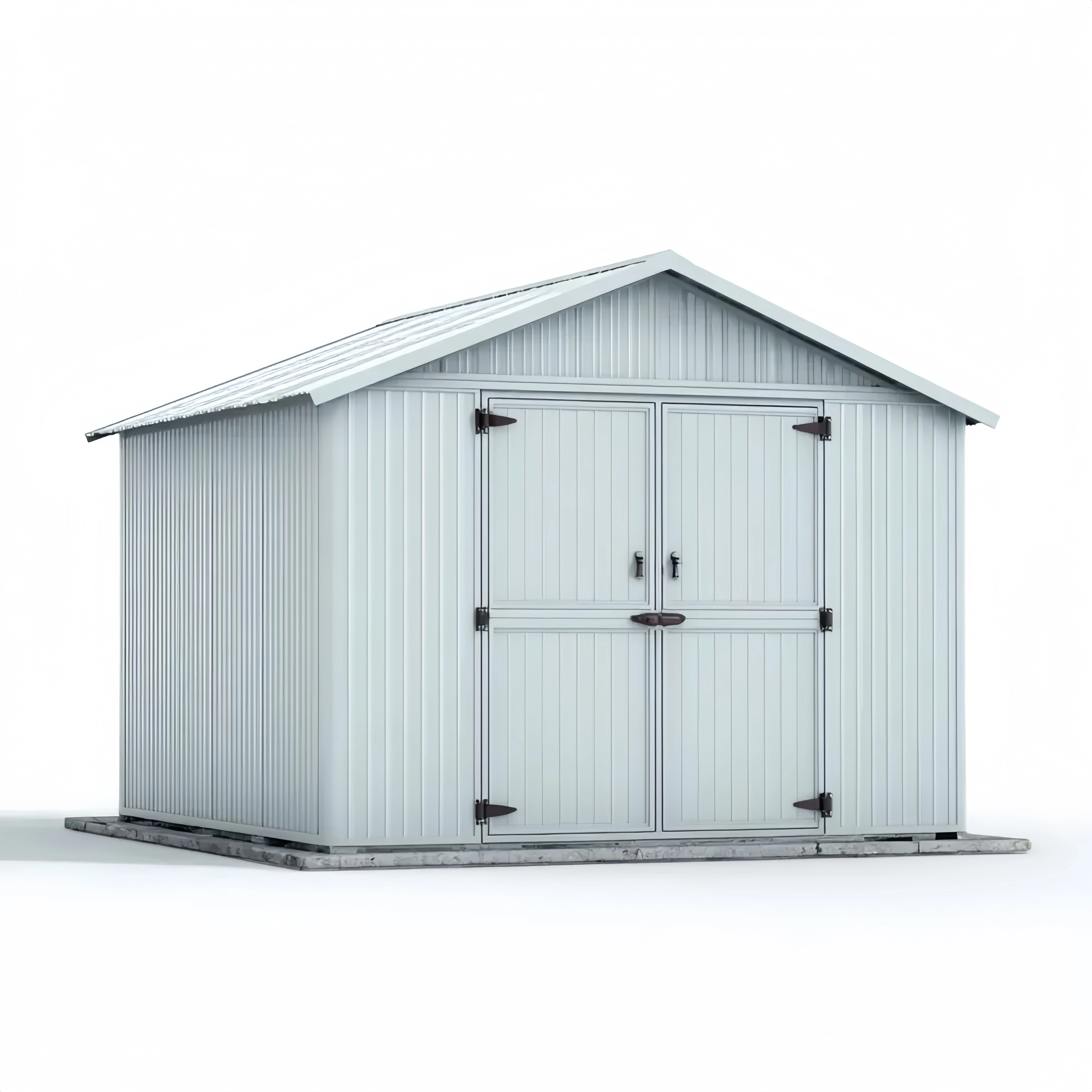 Metall Geräteschuppen 250x300x210 cm – Grau – Outdoor Lagerlösung