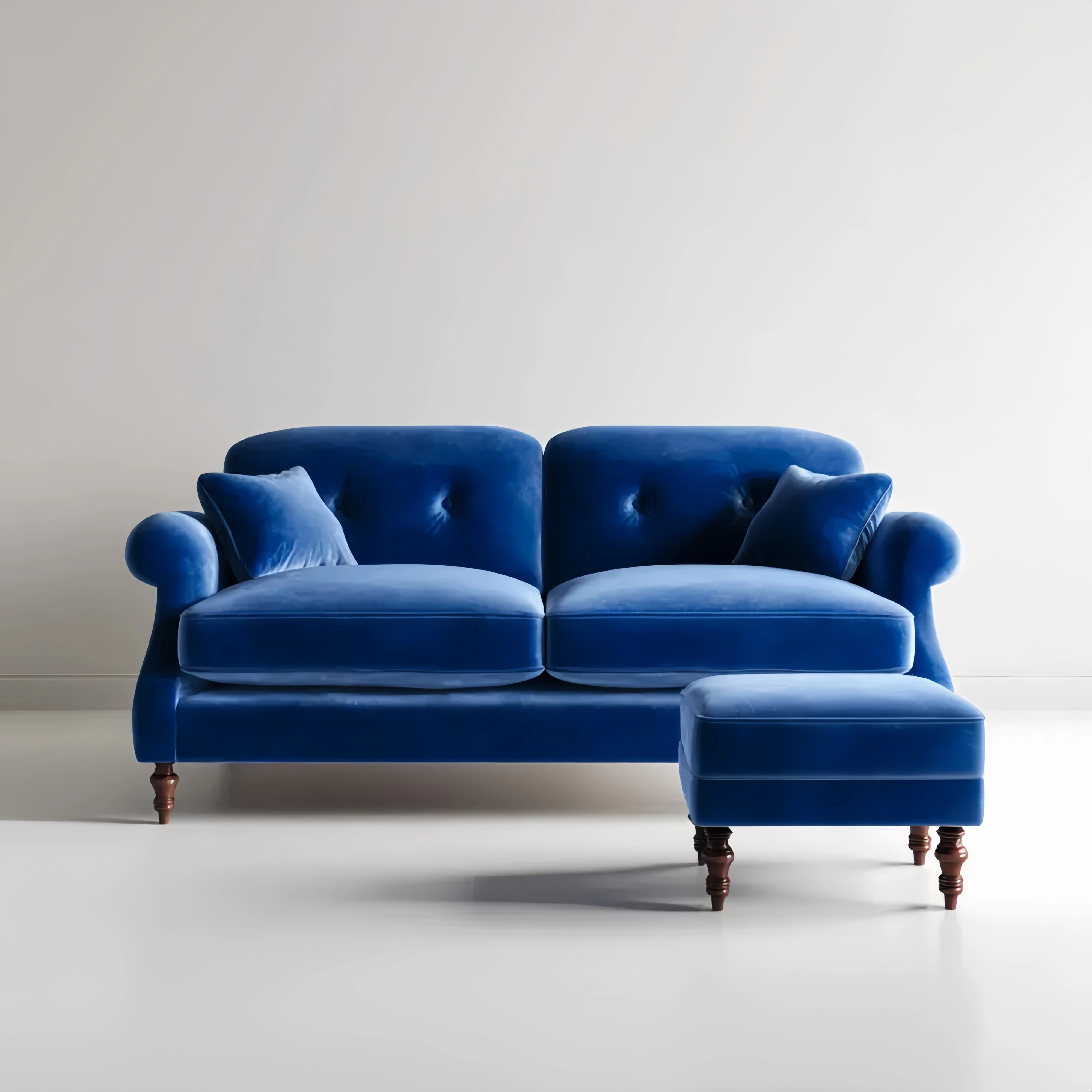 Sofa-Set Samt 150x90x70 cm – Blau – Klassisches Design