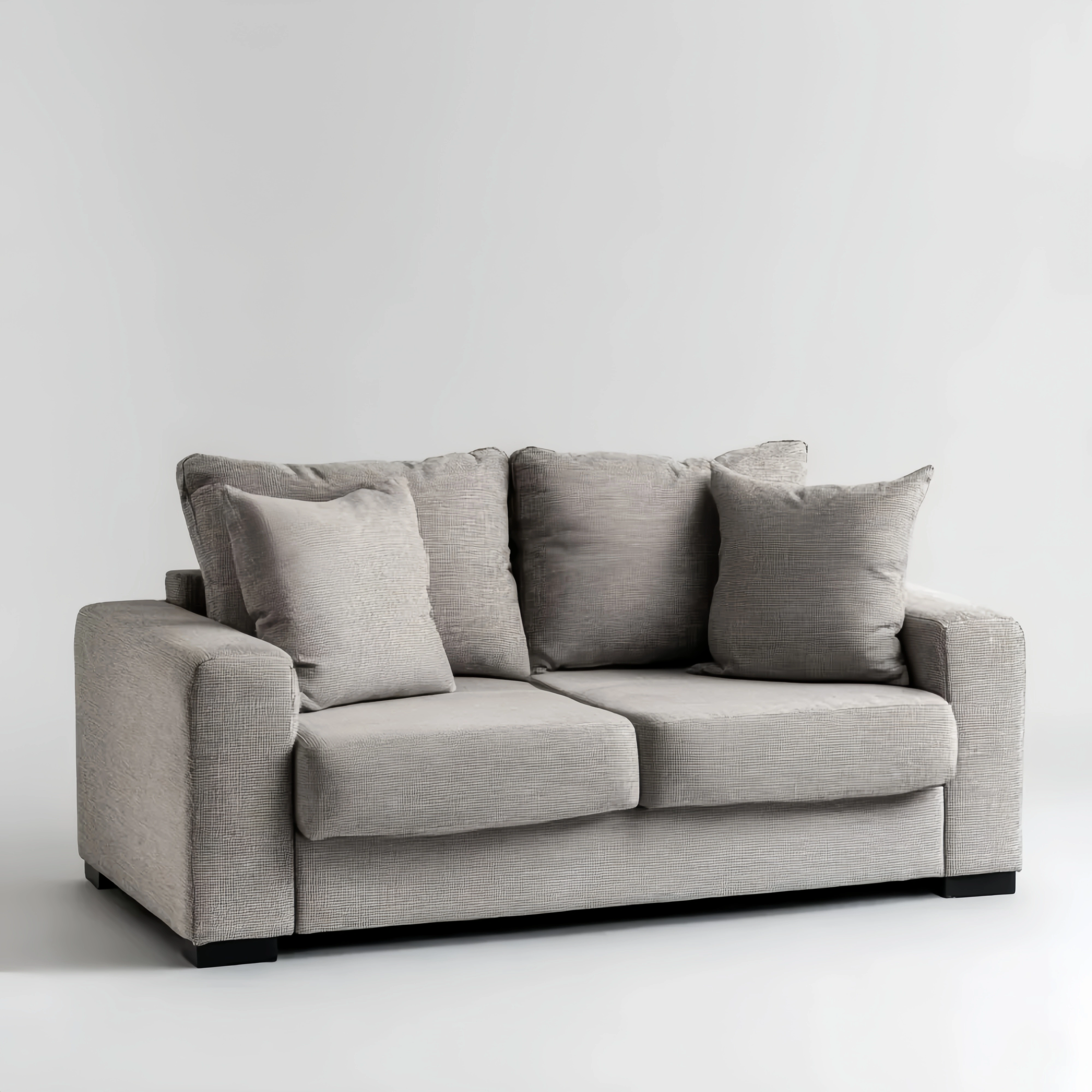 2-Sitzer-Sofa Stoffbezug 150x85x80 cm – Hellgrau – Modernes Design