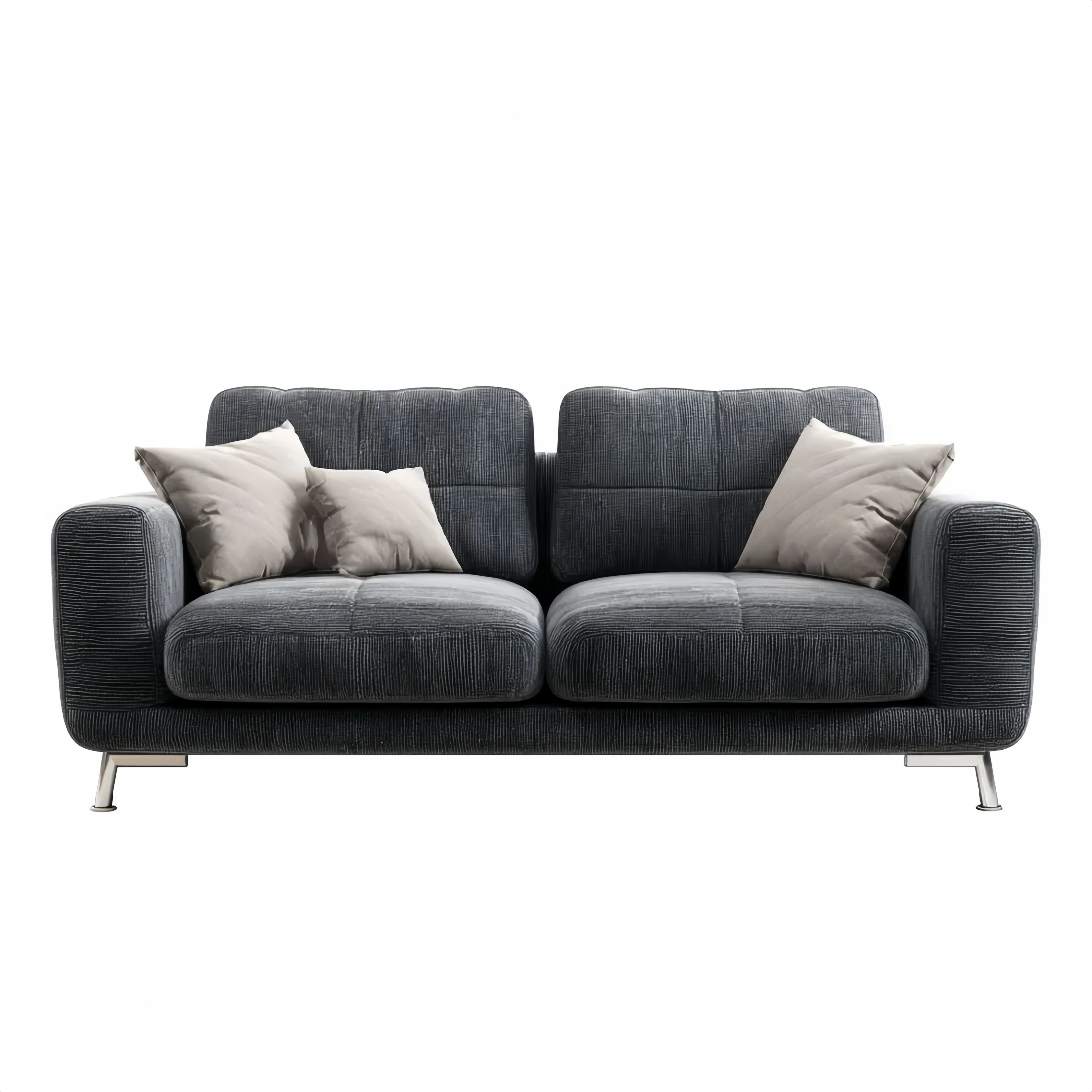 2-Sitzer-Sofa Stoff 160x90x85 cm – Dunkelgrau – Modernes Design