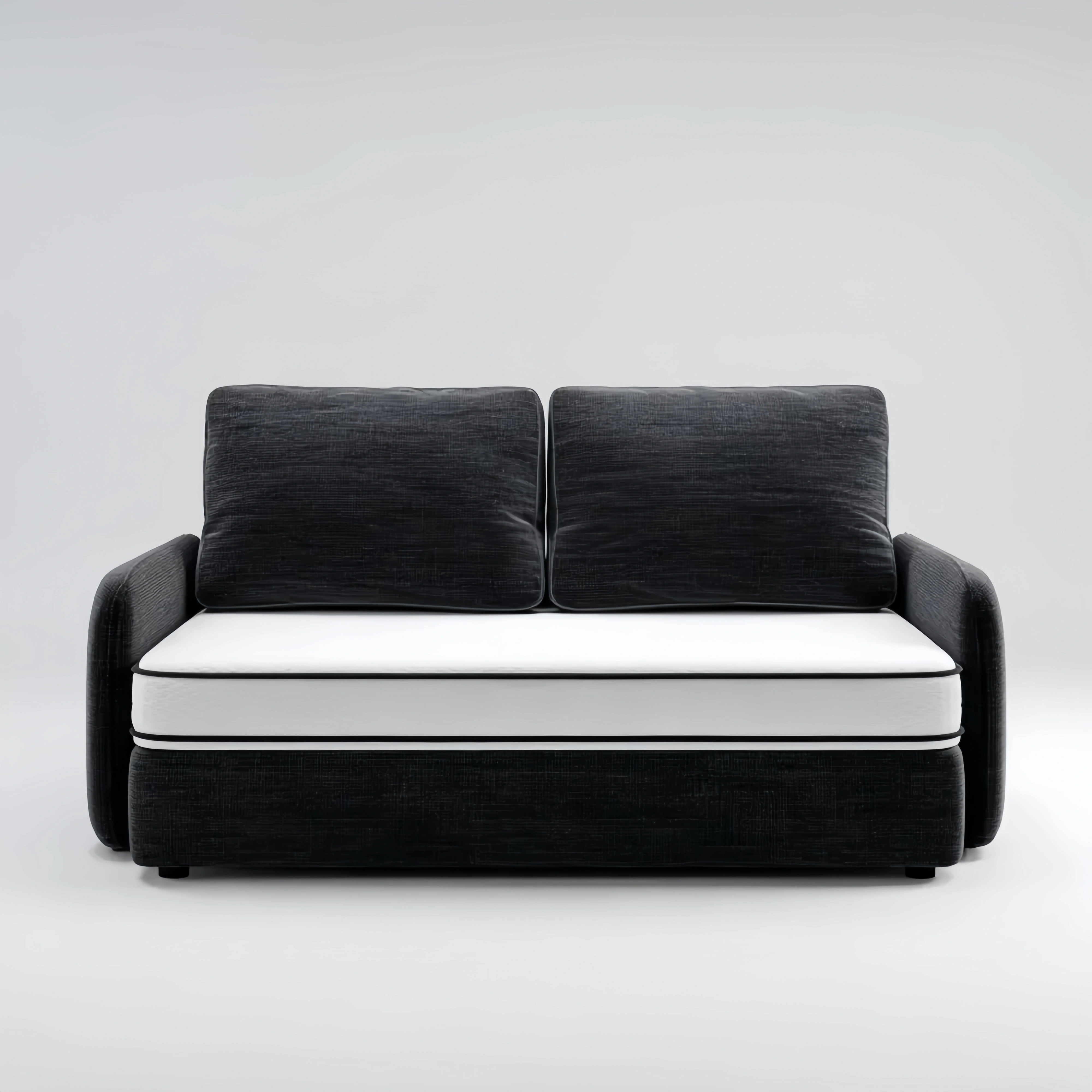 2-Sitzer-Sofa Stoff 150x85x90 cm – Schwarz/Weiß