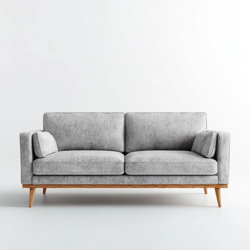 2-Sitzer-Sofa Stoff 150x85x75 cm – Hellgrau – Skandinavisches Design
