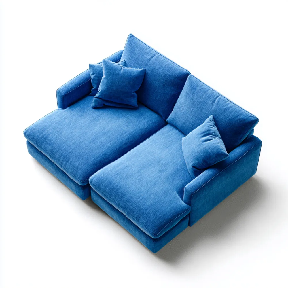 2-Sitzer-Sofa 180x90x85 cm Stoff – Blau – Modernes Design