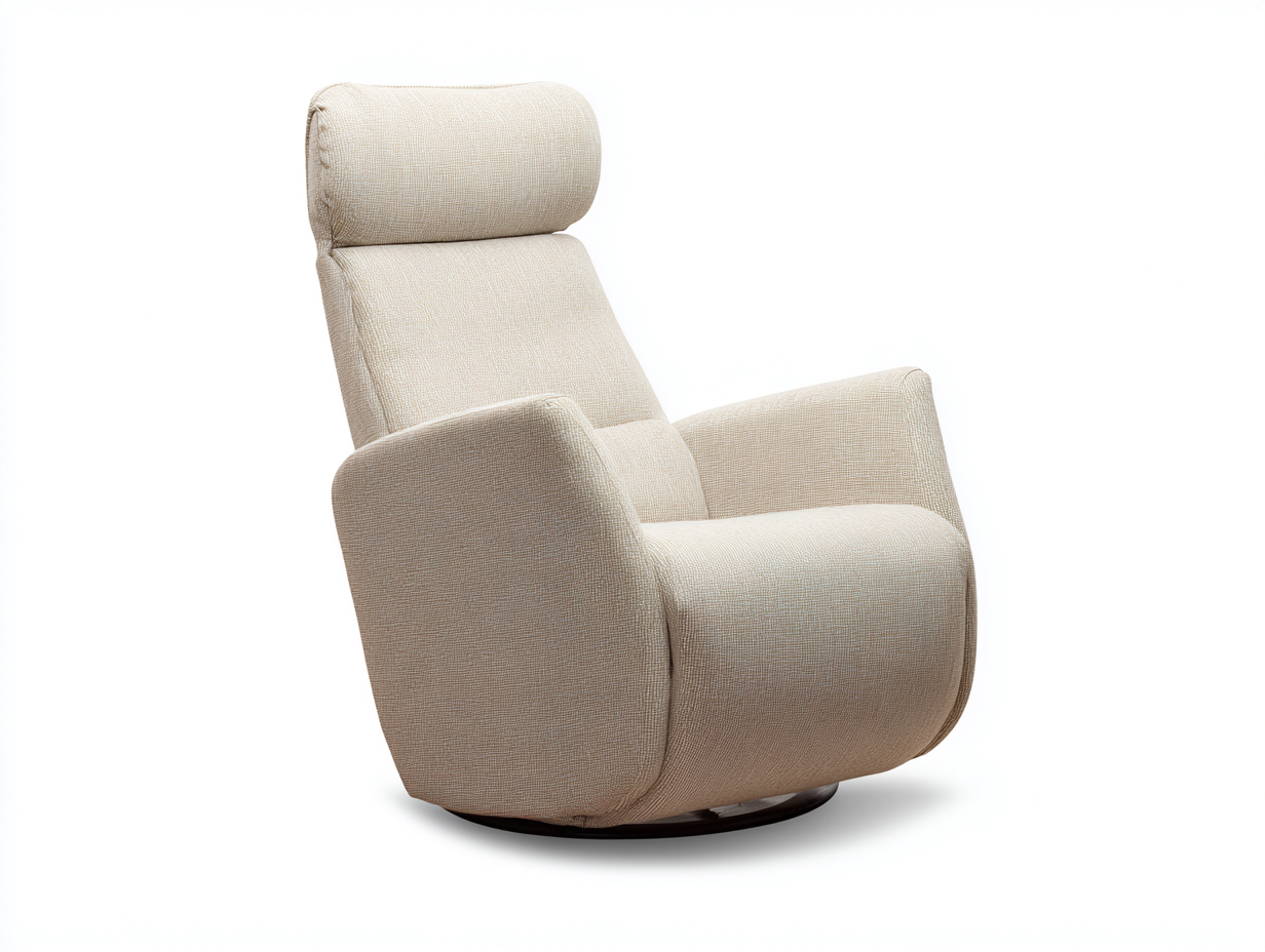 Poltrona reclinabile in tessuto 90x85x110 cm - beige - comfort moderno per soggiorno-Oakupio